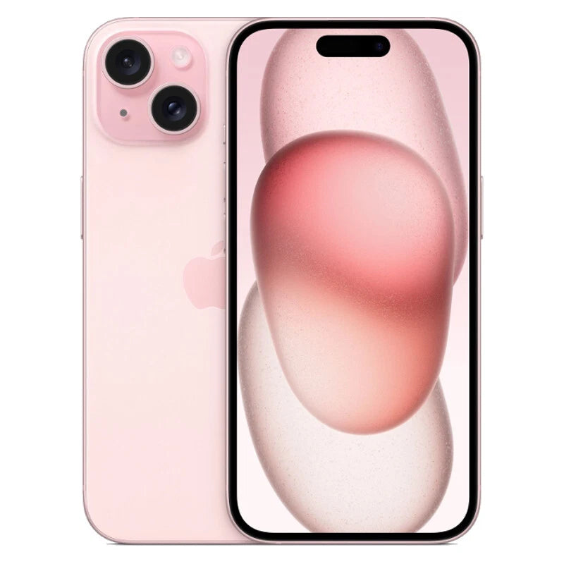 Pink smartphone with a reflective screen on a white background
Apple iPhone 15 Plus USB-C port and volume buttons fully tested refurbished device