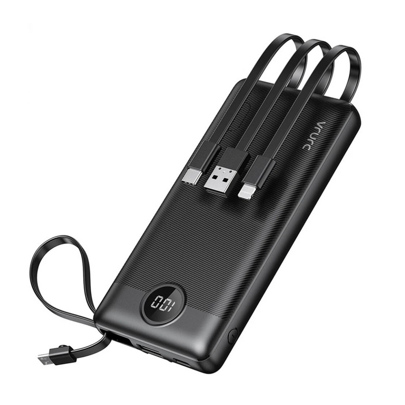 Brand New VRURC Power Bank with Built-In Cables 10000Mah USB C Portable Charge