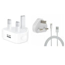 Lightning to USB Charger Set for iPad and AirPods