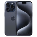 Black smartphone showing back and front views with Apple logo
iPhone 15 Pro front view showing 6.1-inch OLED display with Face ID technology and edge-to-edge screen clarity.