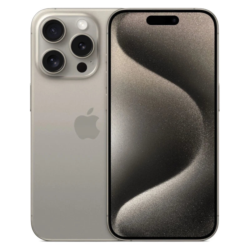 Apple iPhone 15 Pro 6.1-inch OLED display in like-new condition, factory unlocked 5G smartphone powered by Apple A17 Pro chip.   
Apple iPhone 15 Pro titanium frame with USB-C charging port, premium build quality and dust-resistant design.